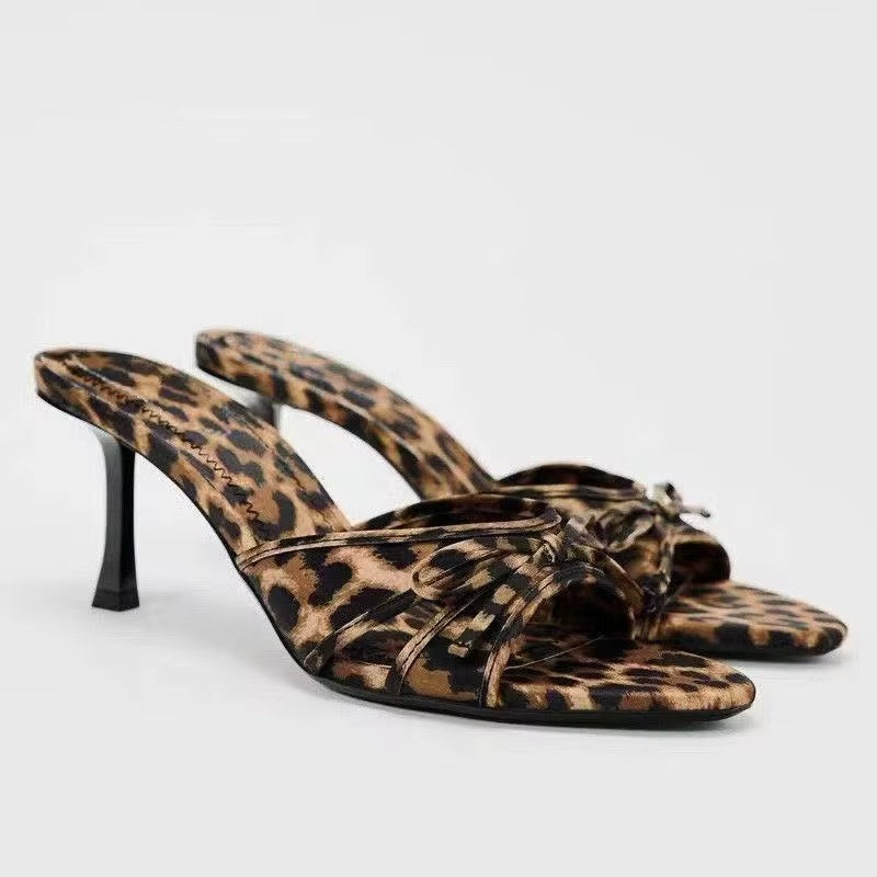 2024 Women Summer New Luxury Brand High Heel Sandals Versatile Simple Slim Heel Sandals Slippers