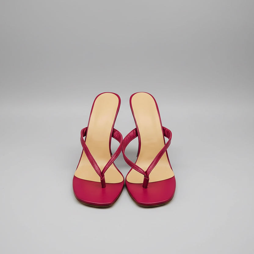 Thong Sandals for Women 2025 High Heels Flip Flops Mules Ladies Stilettos Dress Shoes Large Size Summer Shoe Slippers Sandal