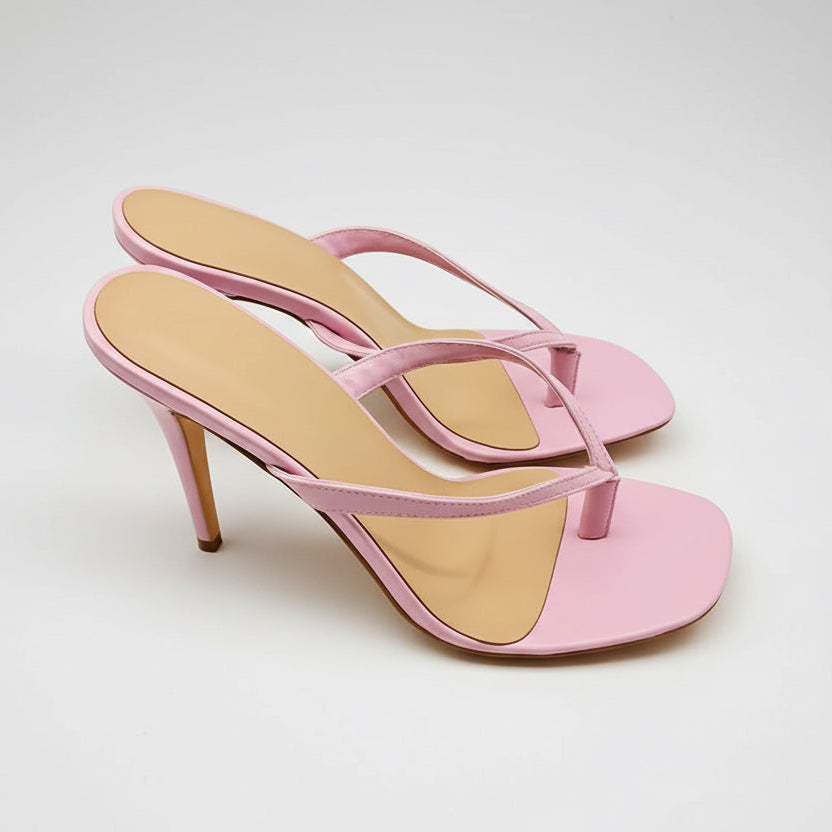 Thong Sandals for Women 2025 High Heels Flip Flops Mules Ladies Stilettos Dress Shoes Large Size Summer Shoe Slippers Sandal